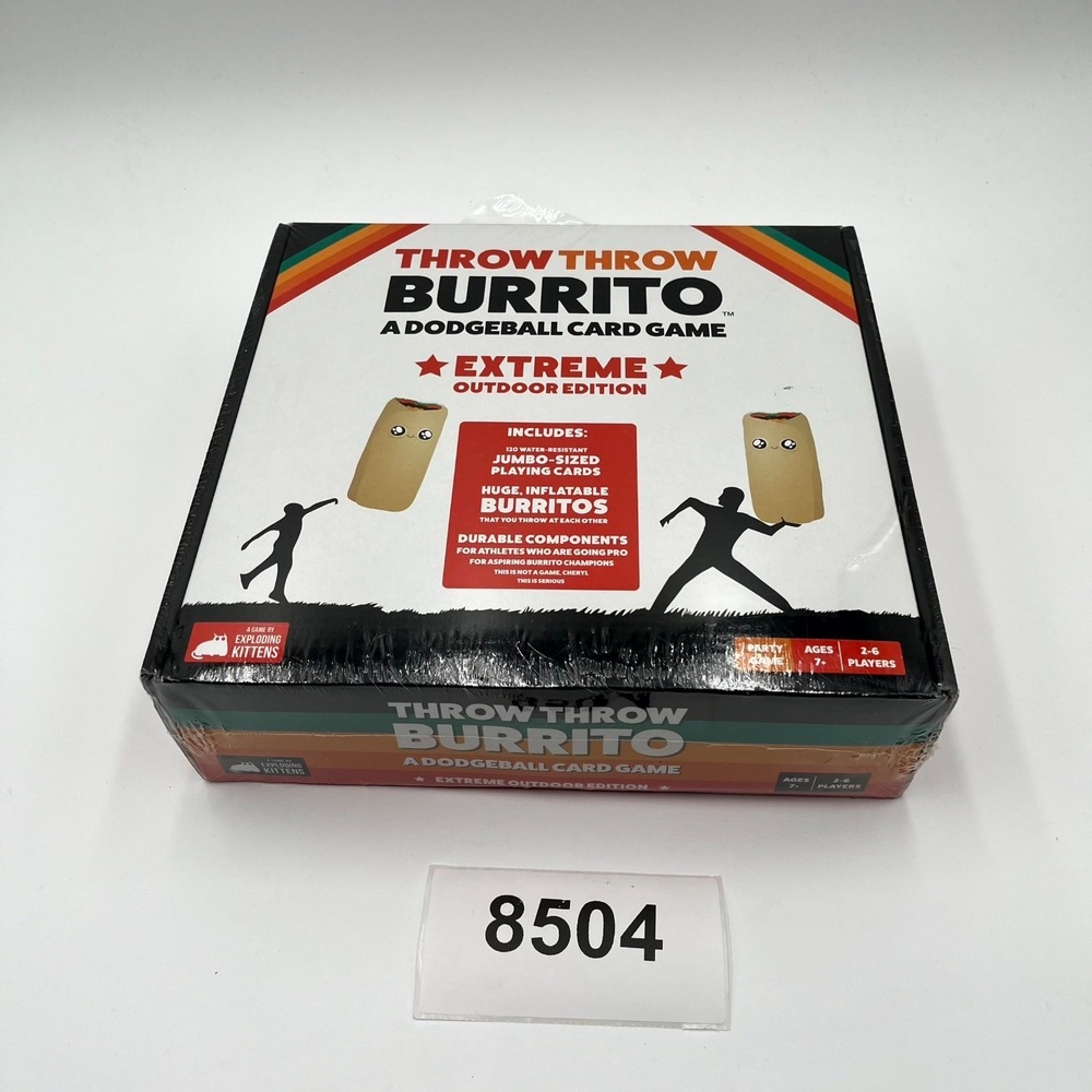 Throw Throw Burrito Extreme Outdoor Party Game by Exploding Kittens 2-6 Players